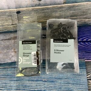 Made by Design matte black shower curtain hooks